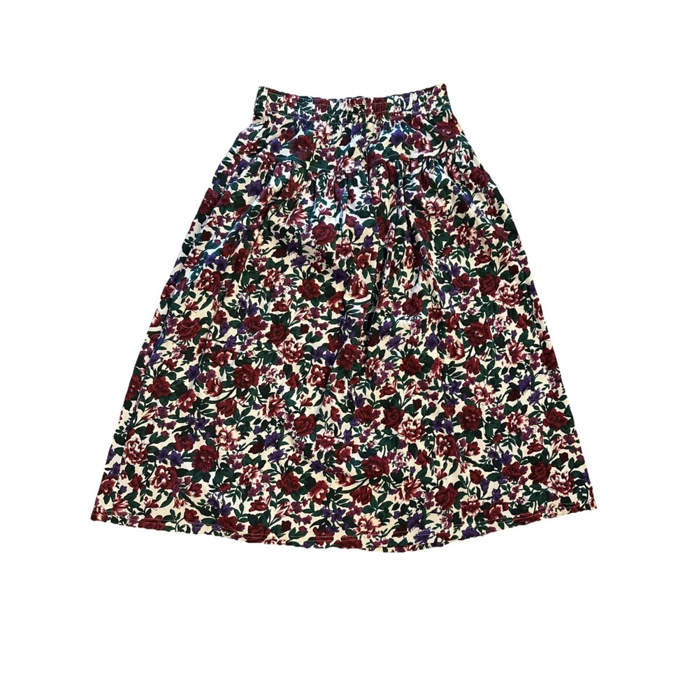 Fritzi Petites Women's Vintage Floral Skirt Size Medium P‎ 90s Made In USA NWT